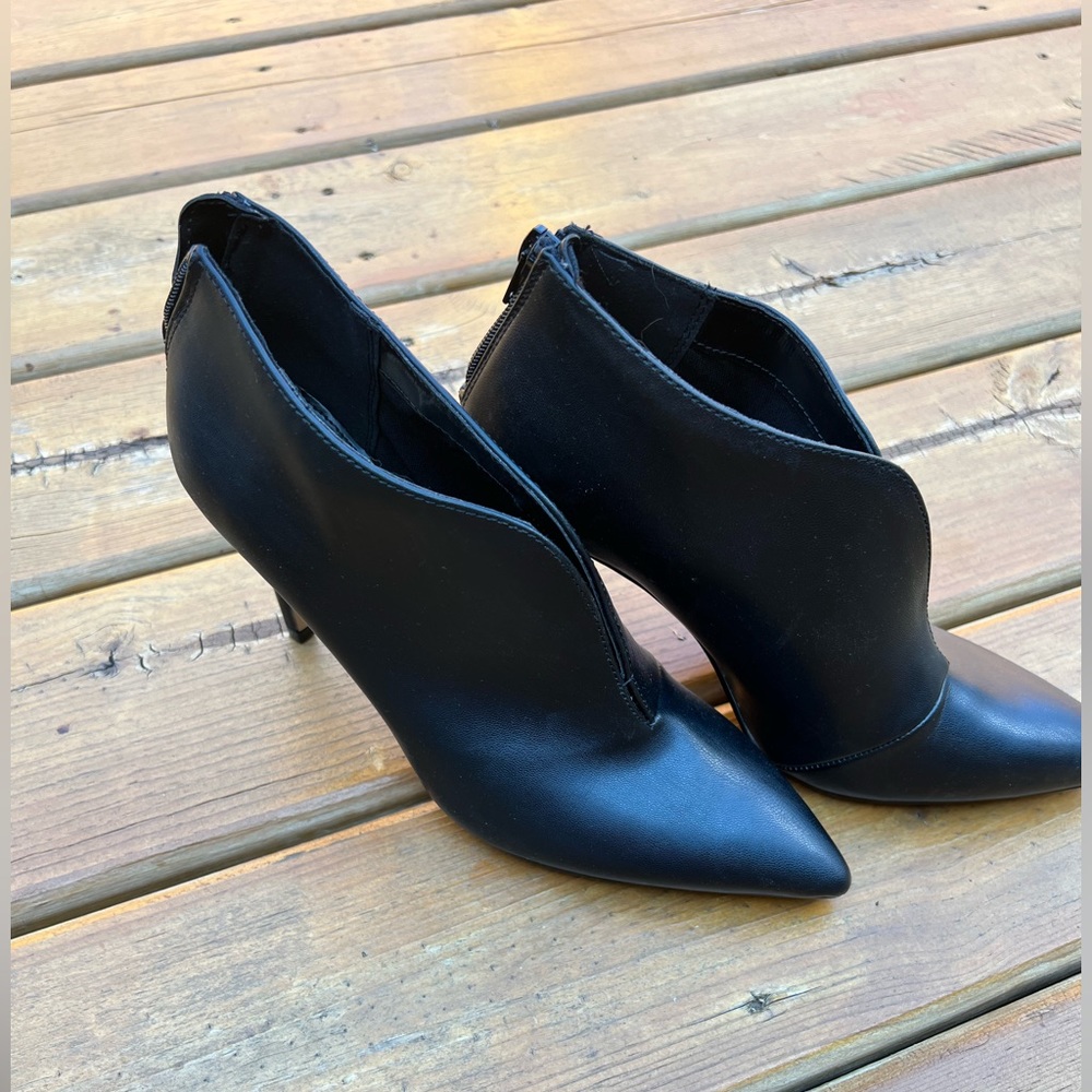 New York and company zipper heel boots.